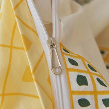 Load image into Gallery viewer, White Yellow Cartoon Pineapple Double Sided Pillow And Duvet Cover