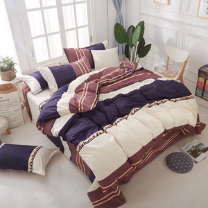 Three Colors Vintage Pillow And Duvet Cover