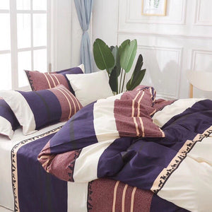 Three Colors Vintage Pillow And Duvet Cover