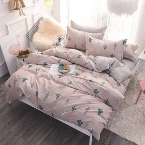 Pink  Abigails Cactus Succulent Pillow And Duvet Cover For Girls